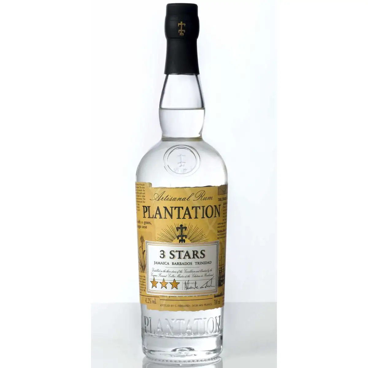 Image of the front of the bottle of the rum Plantation 3 Stars White
