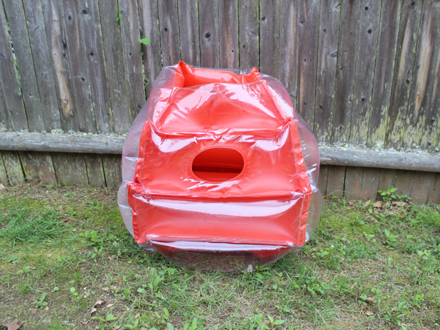 A single red Banzai body bumper outdoors