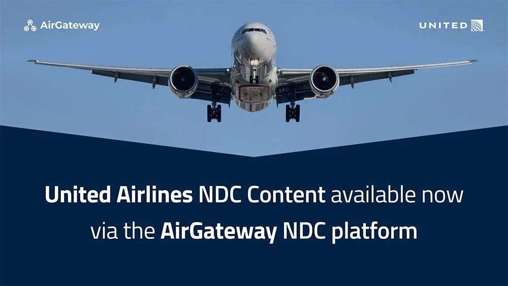 United Airlines content available in AirGateway platform