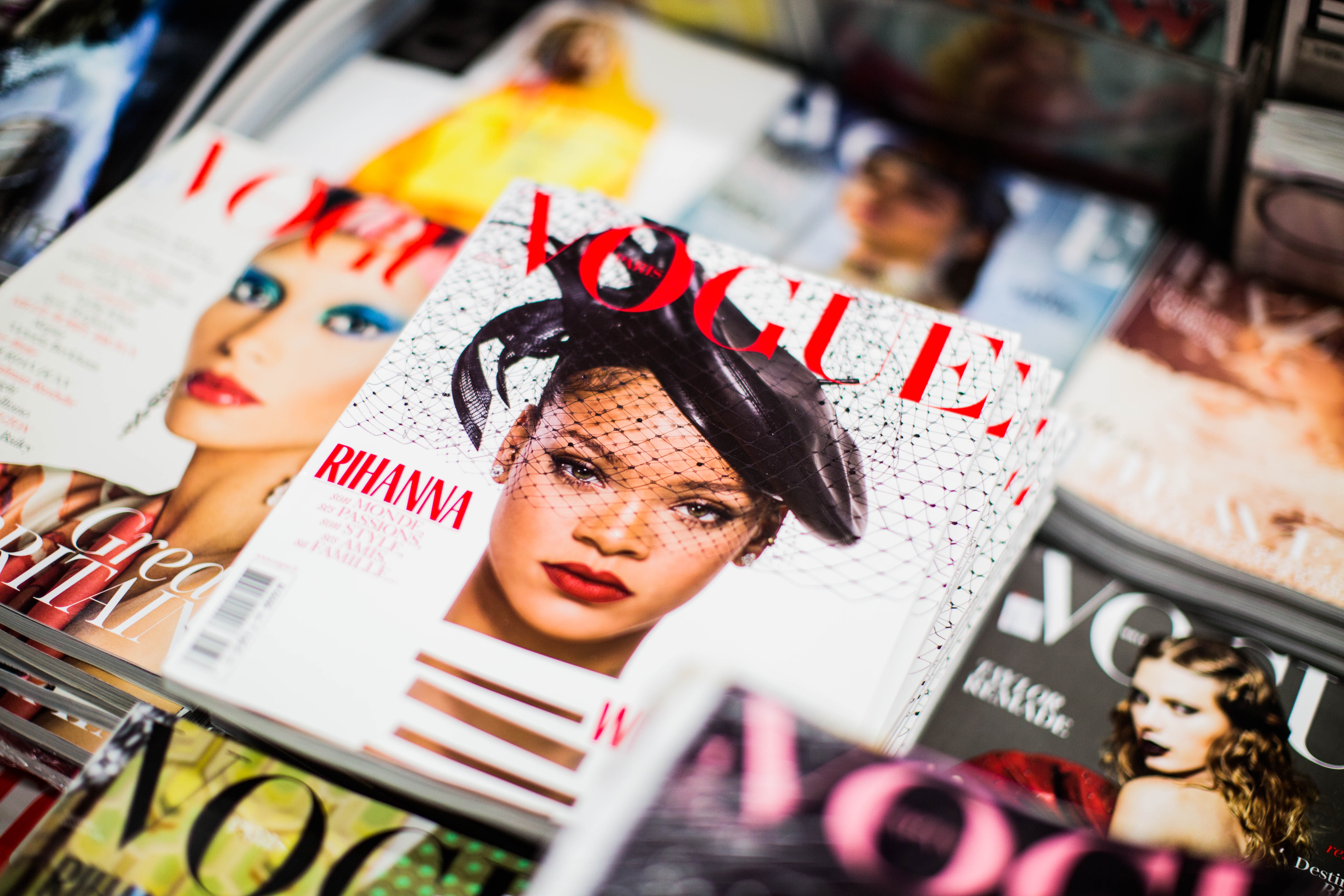 Vogue magazine with Rihanna on its cover