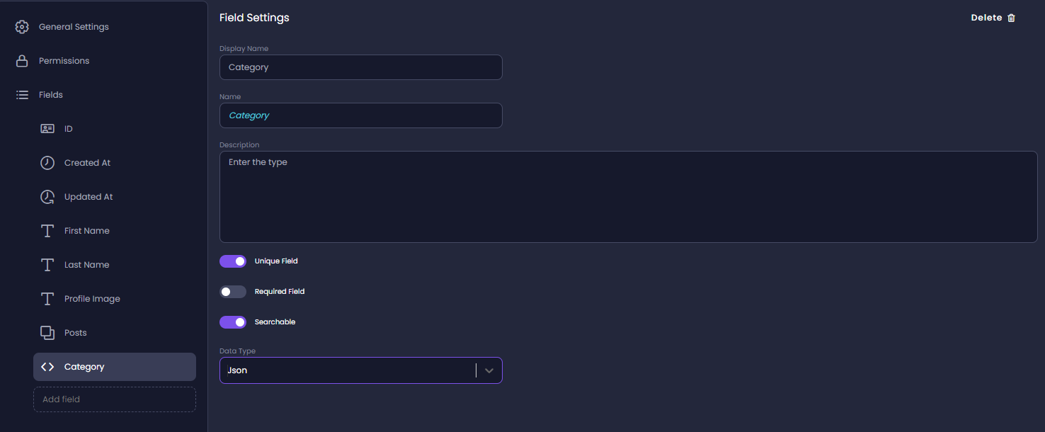 How to create an entity field | Amplication Docs