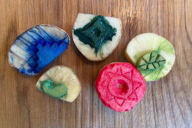 Magic Green - Vegetable Block Printing