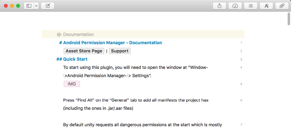 Android Permission Manager Documentation in Ulysses