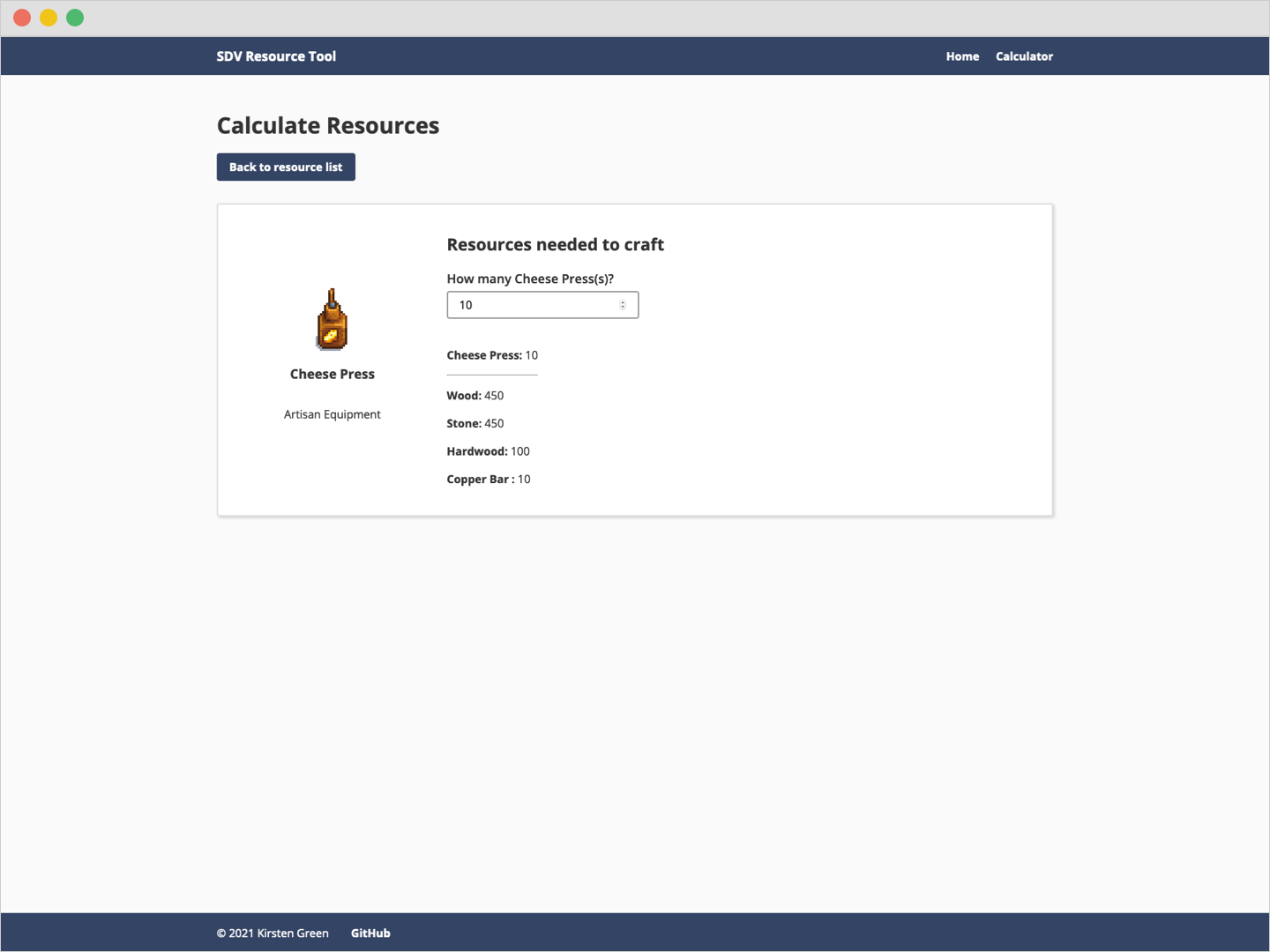 stardew valley resource tool calculation page