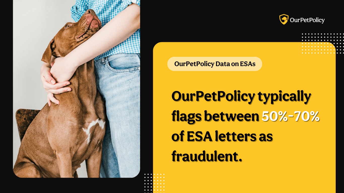 OurPetPolicy can identify fraudulent ESA letters