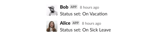 Slack status for Standuply