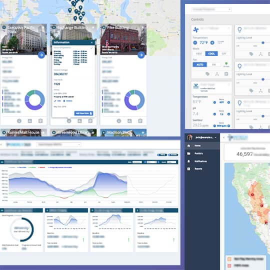 Screenshot of an energy management application