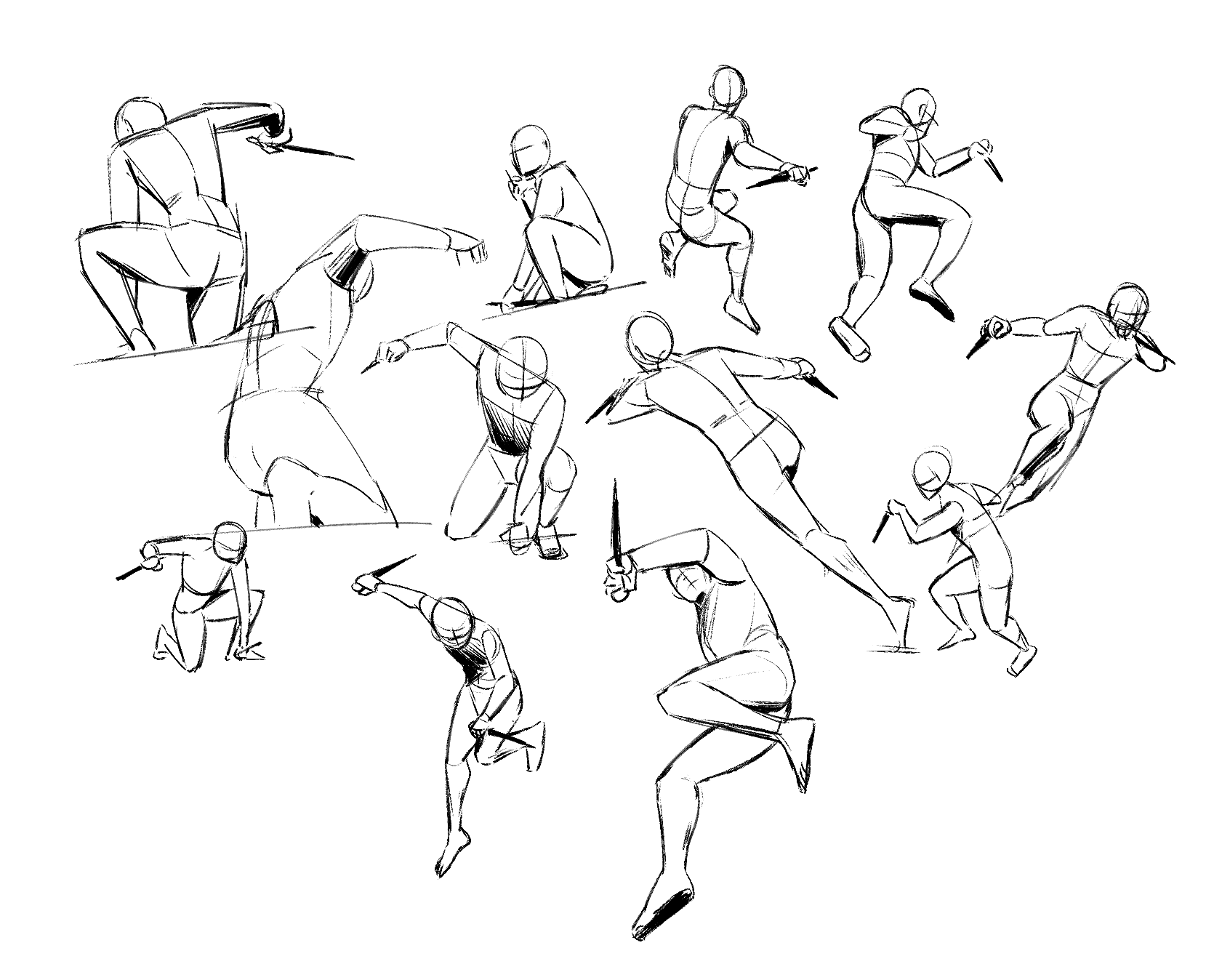 Gesture drawings.