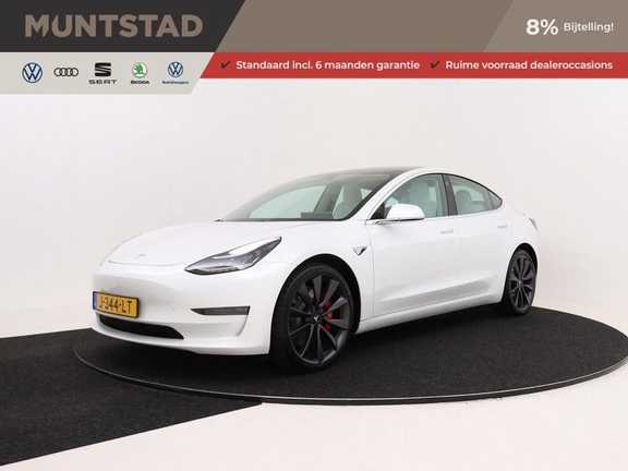 Tesla Model 3 Long Range All-Wheel Drive Performance Prijs is Incl. BTW | 20’’ grijze Performance-velgen | Performance upgrade | Performance remmen | Autopilot |