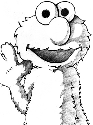 Elmo Waving Sketch