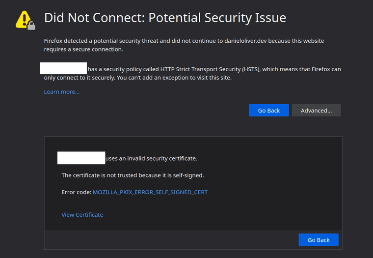 HSTS Security Risk