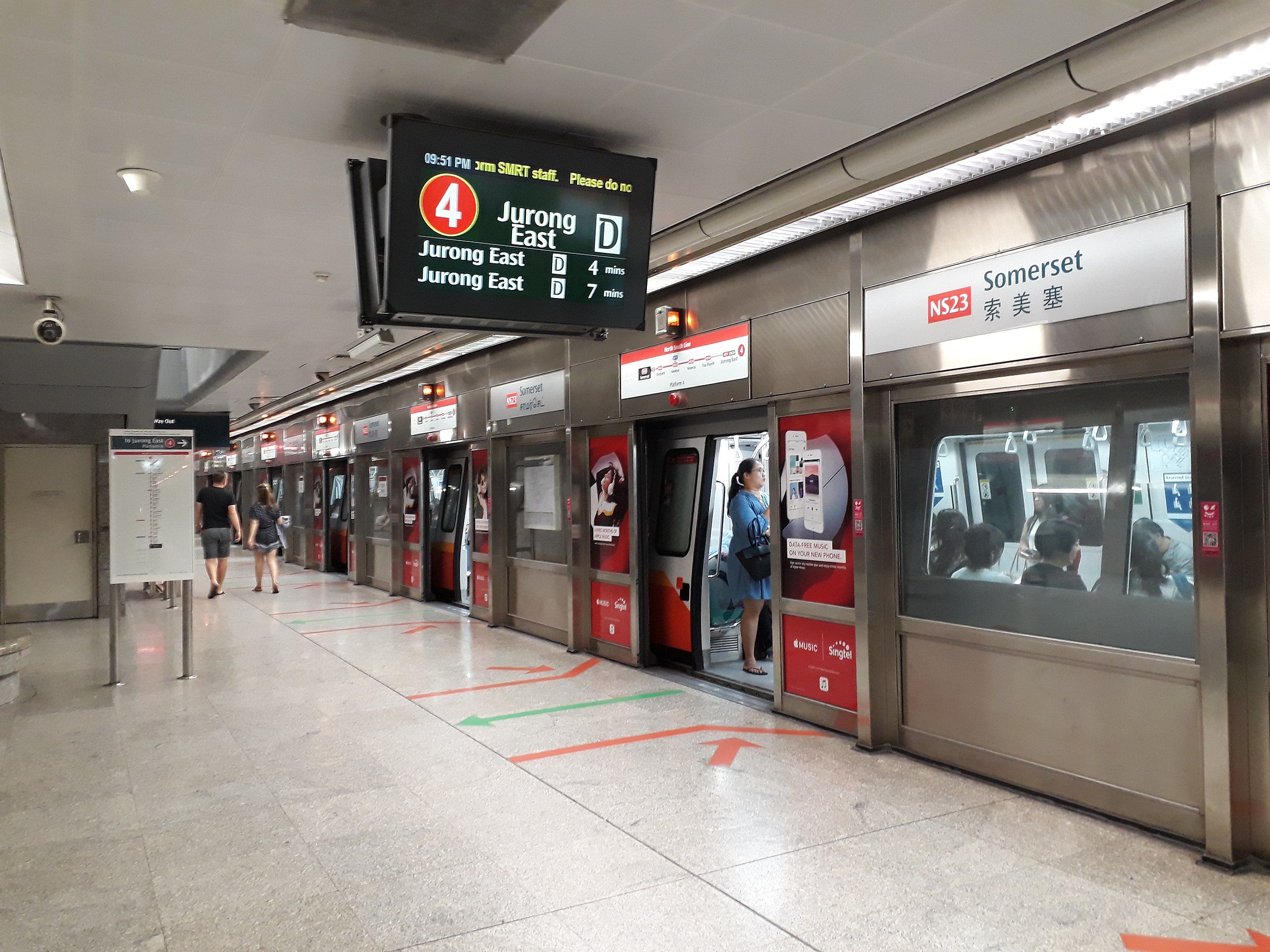NS23 Somerset MRT Station Singapore MRT North South Red line