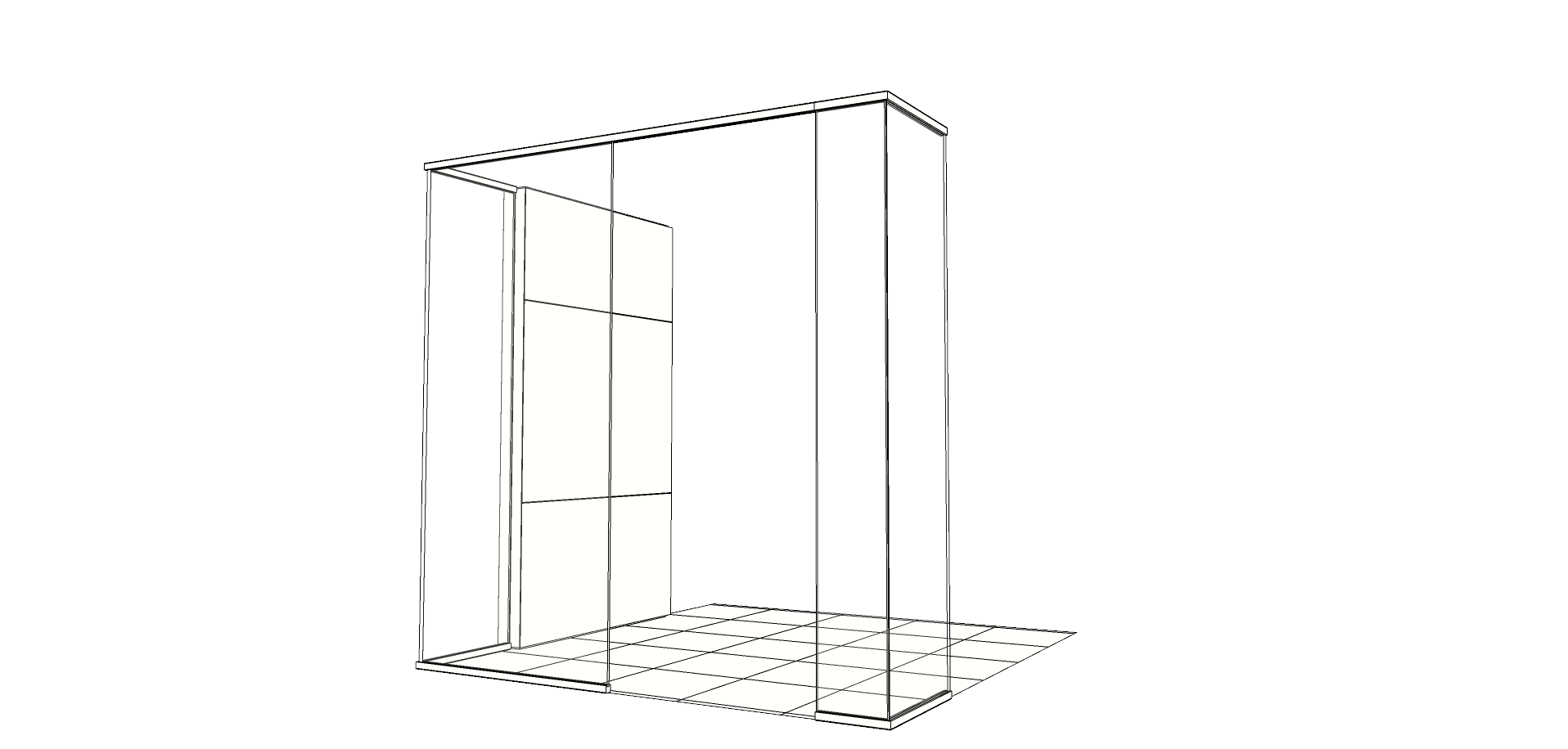 Digital rendering of component-based interior space