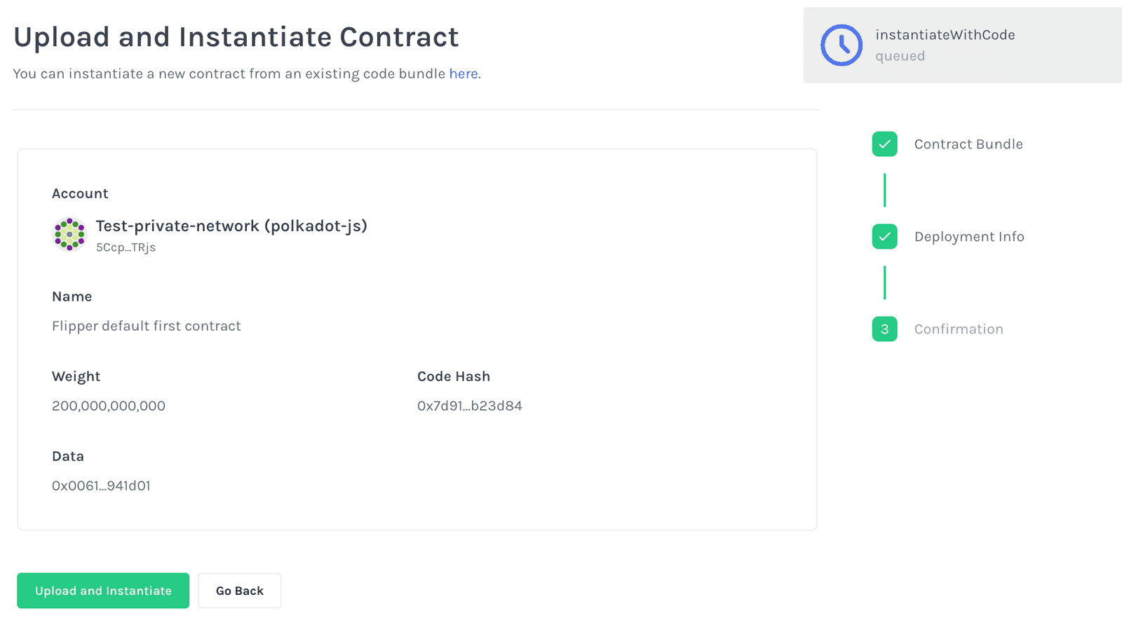 Complete instantiation