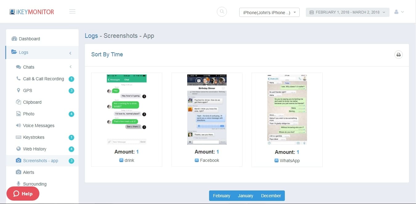 (iKeyMontior Demo) How To Tracker iPhone & Android phones (By taking screenshots of mobile activities periodically, including photos, videos, chat apps and websites visited)