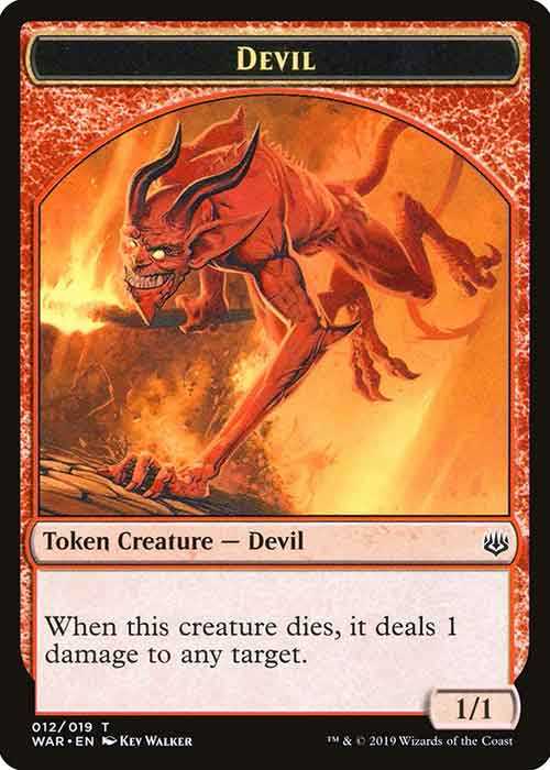 1/1 Red Devil Creature Token MTG.onl Tokens