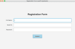 JavaFX Registration Form Example