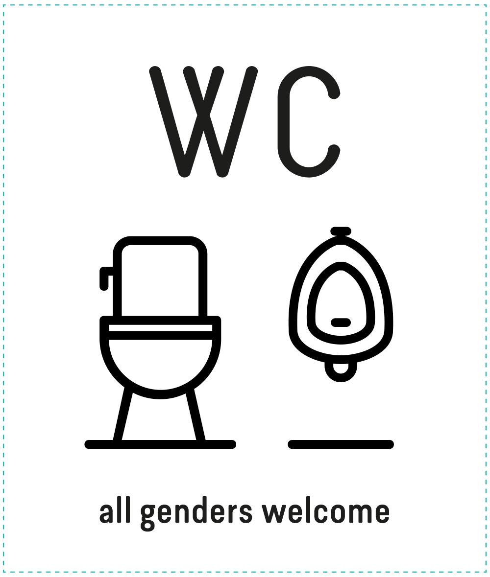 Toilettenschild All Gender Welcome