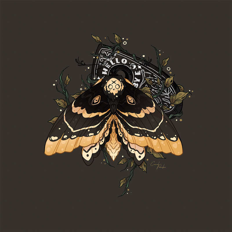 An-illustration-of-a-death-moth-print-available-on-Redbubble