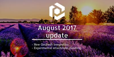 Cover image for August 2017: GetSwift integration and attachment handling