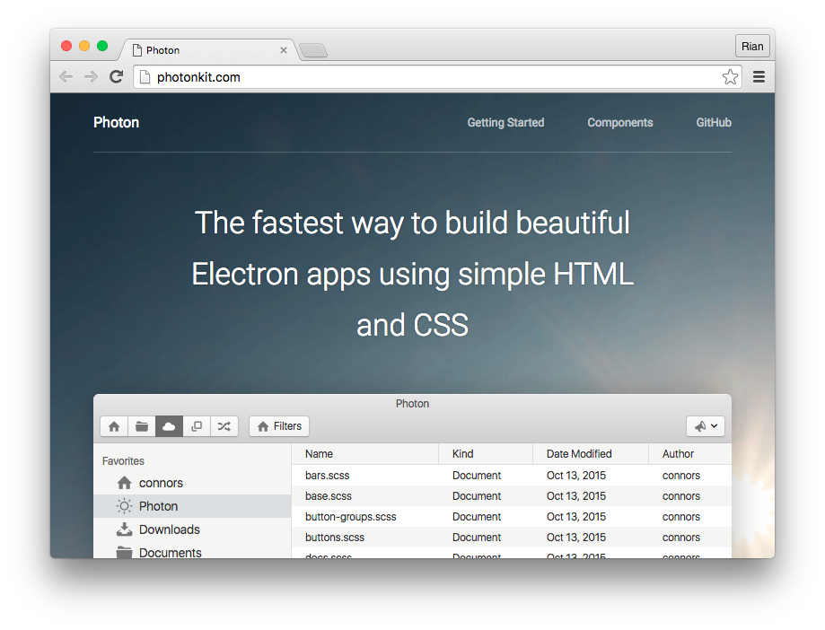 PhotonKit: Library Desktop UI untuk pembuatan Web App