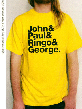 The original "John & Paul & Ringo & George" tshirt design