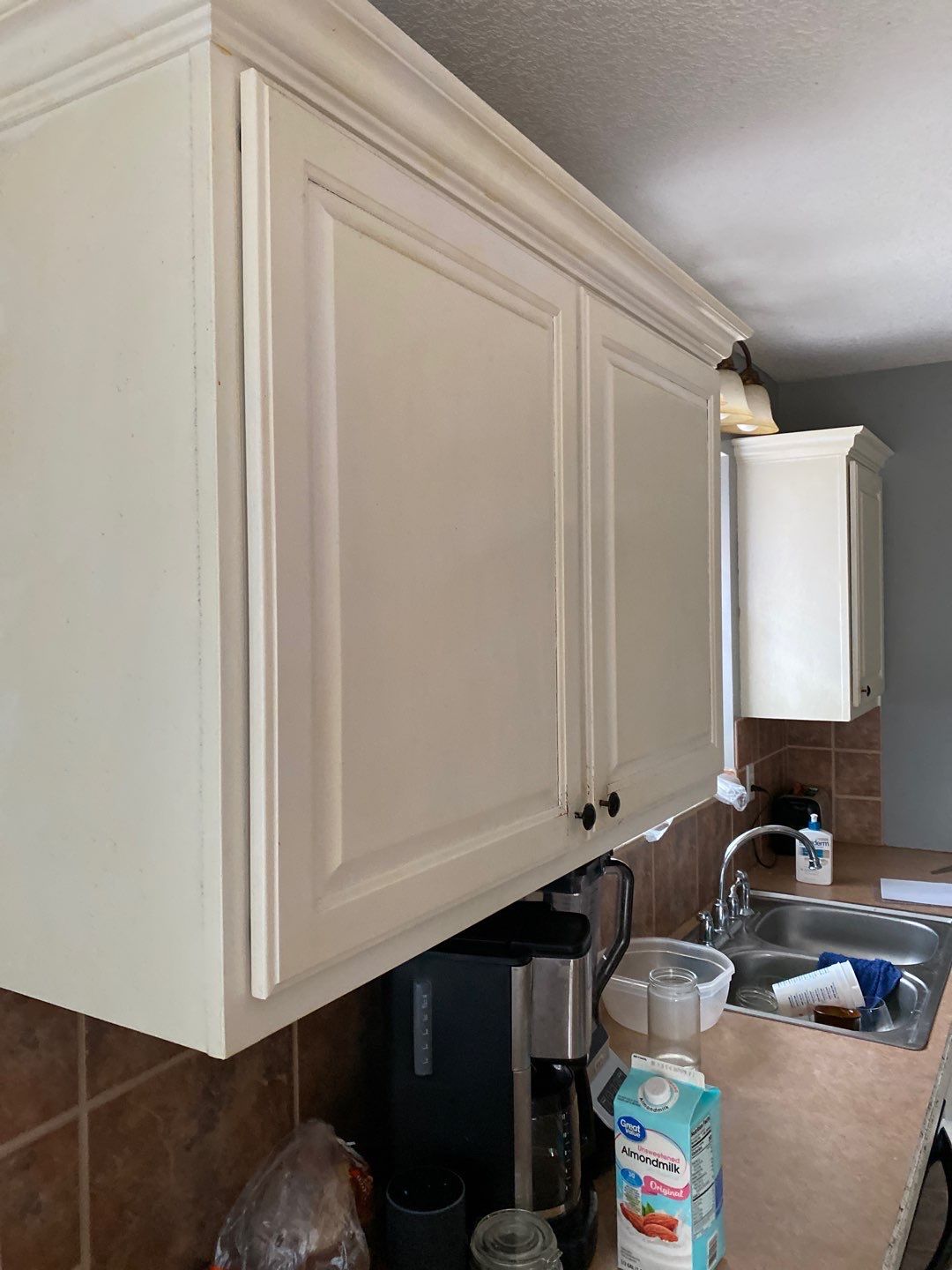 improperly painted cabinet