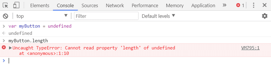 Screenshot of TypeError: Cannot read property ‘length’
