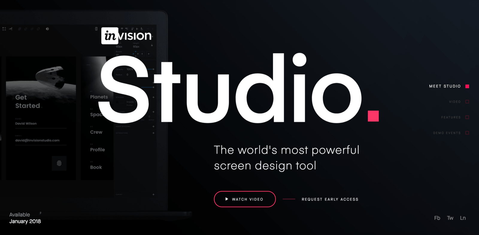 InVision Studio hero image