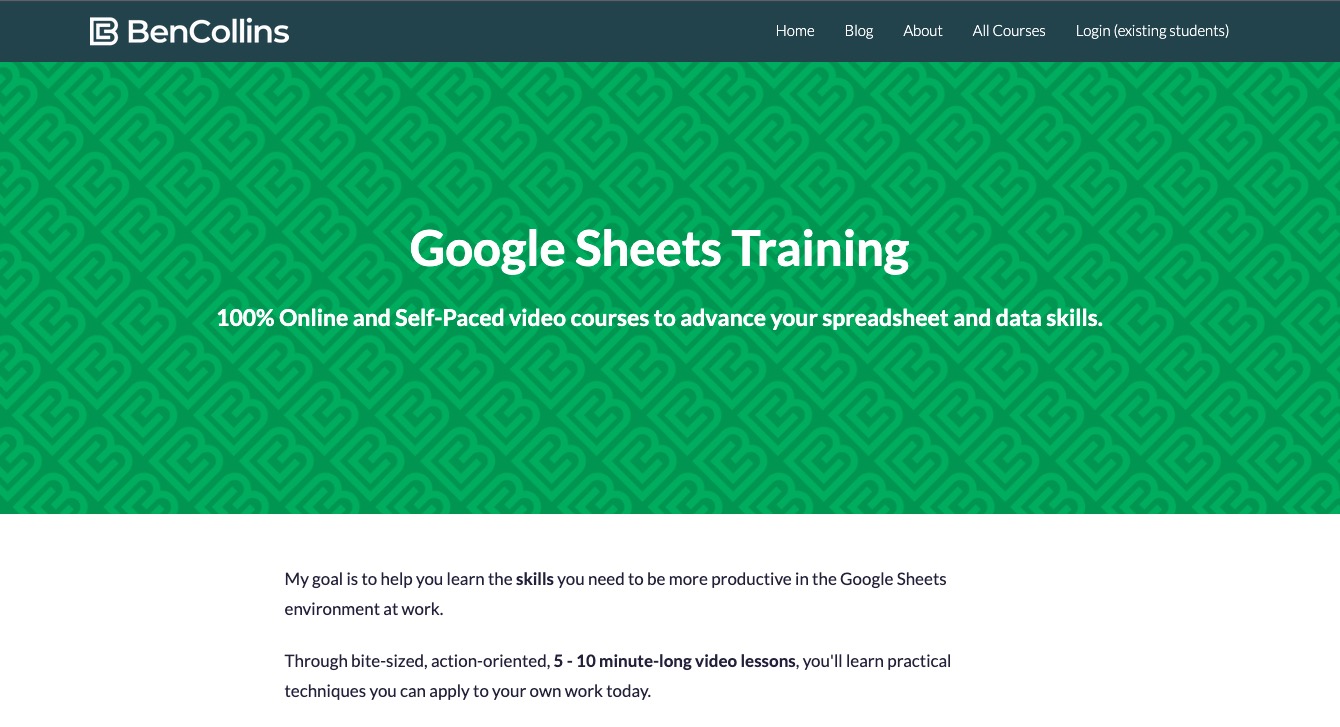 Google Sheets Training