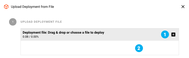 Upload Deployment from File (Operations --> Cluster)