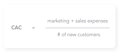 customer acquisition cost formula illustration