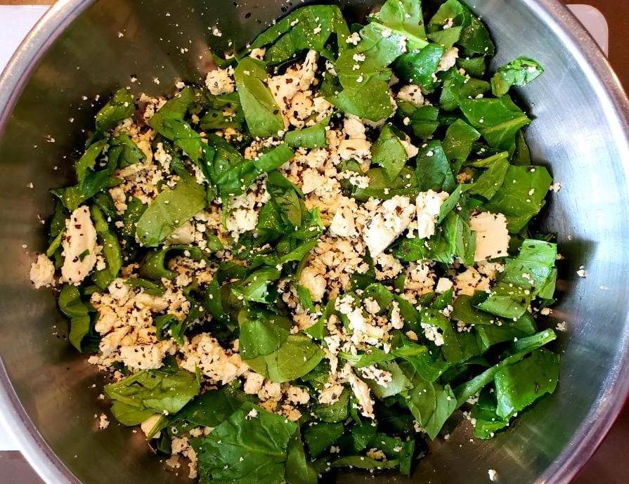 Bowl of spinach tofu ricotta
