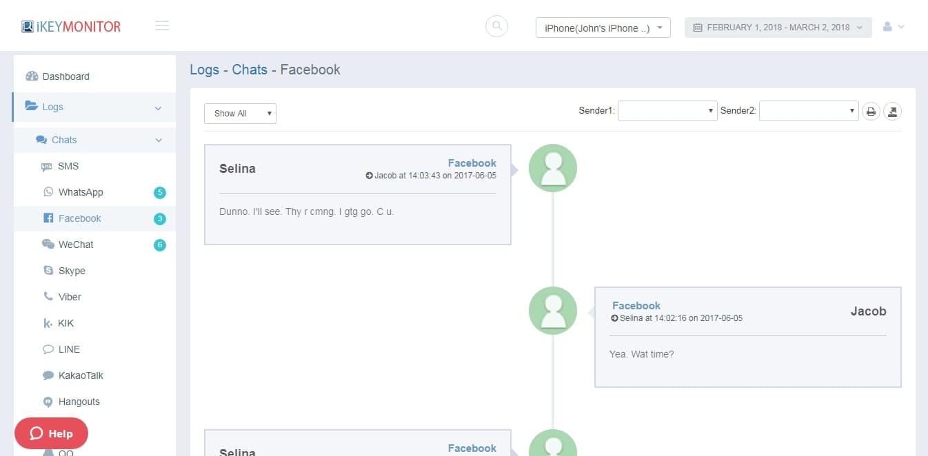 (iKeyMontior Demo) How To Tracker iPhone & Android phones (Spy Facebook Messenger & Social Activities)