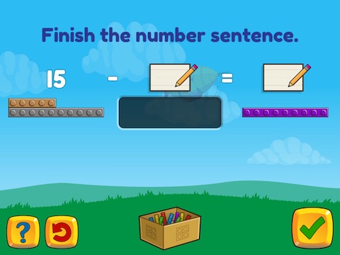 Add and subtract within 20 with brix (unknowns anywhere, typing) Math Game