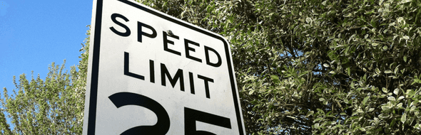 A picture of a speed limit sign