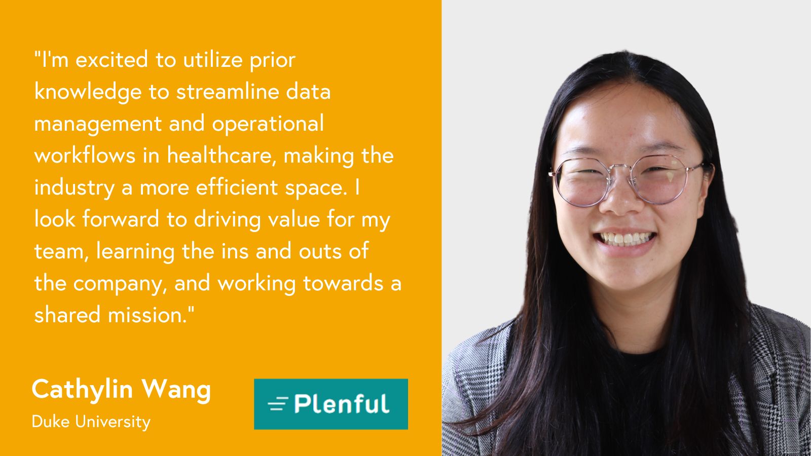 Cathylin Wang - Software Engineer Intern at Plenful