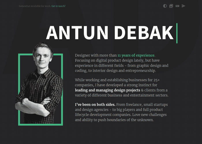 Antun Debak's Portfolio screenshot