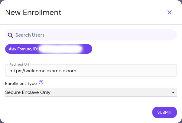 Example device enrollment