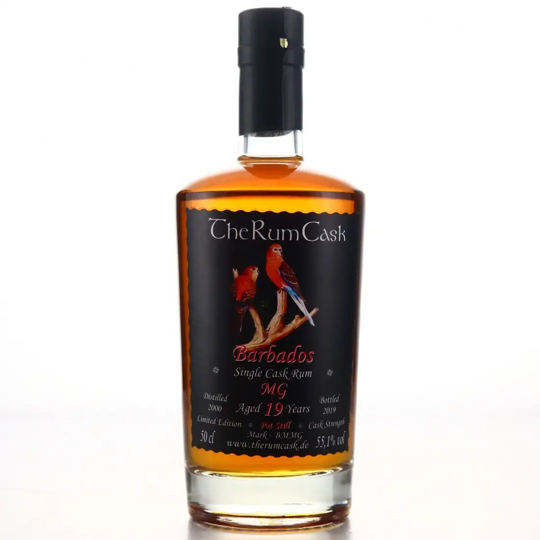 Image of the front of the bottle of the rum Barbados Single Cask Pot Still BMMG
