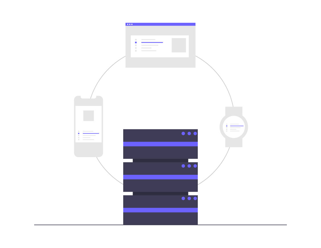 Illustration of a back end