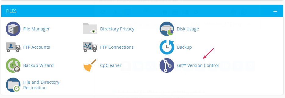 Menu Git di CPanel