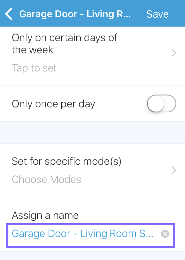 Assign name