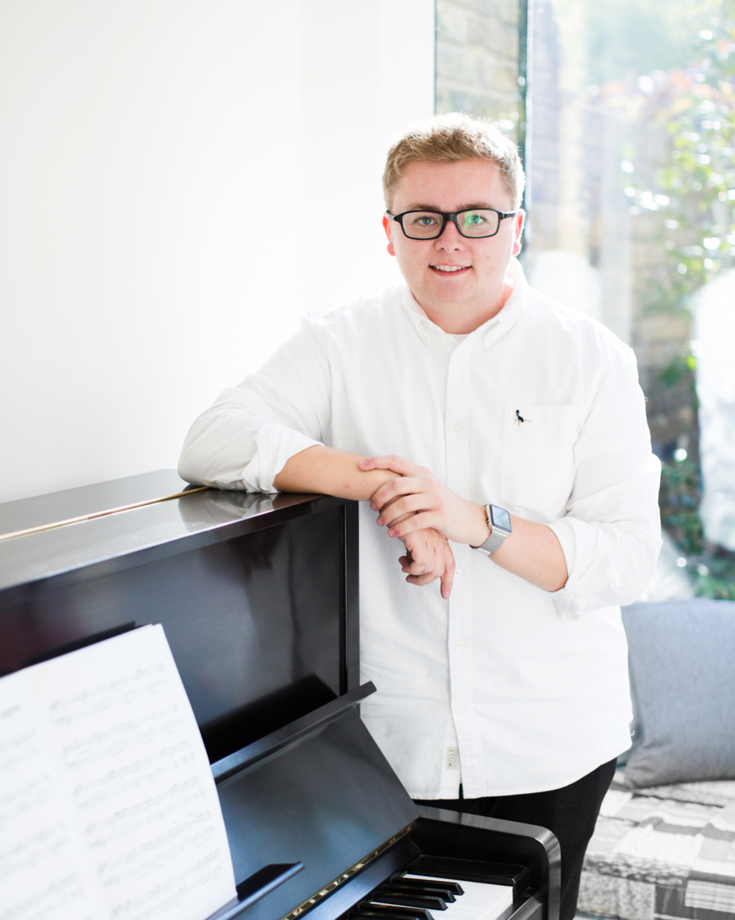 Jack Watkins playing the piano