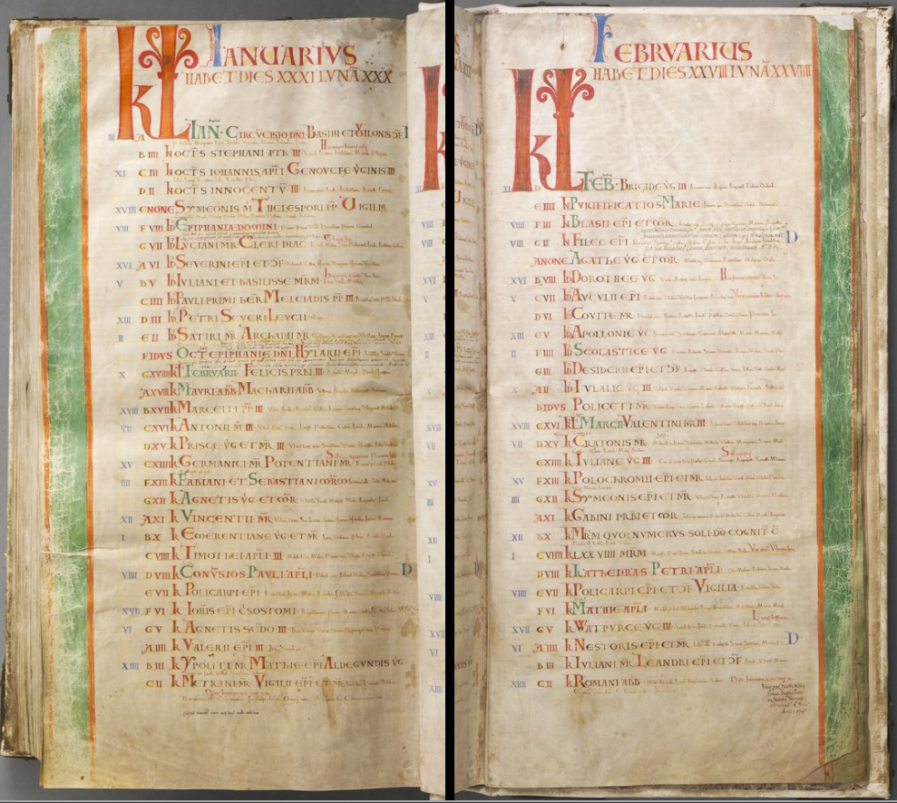 the calendar in the codex gigas