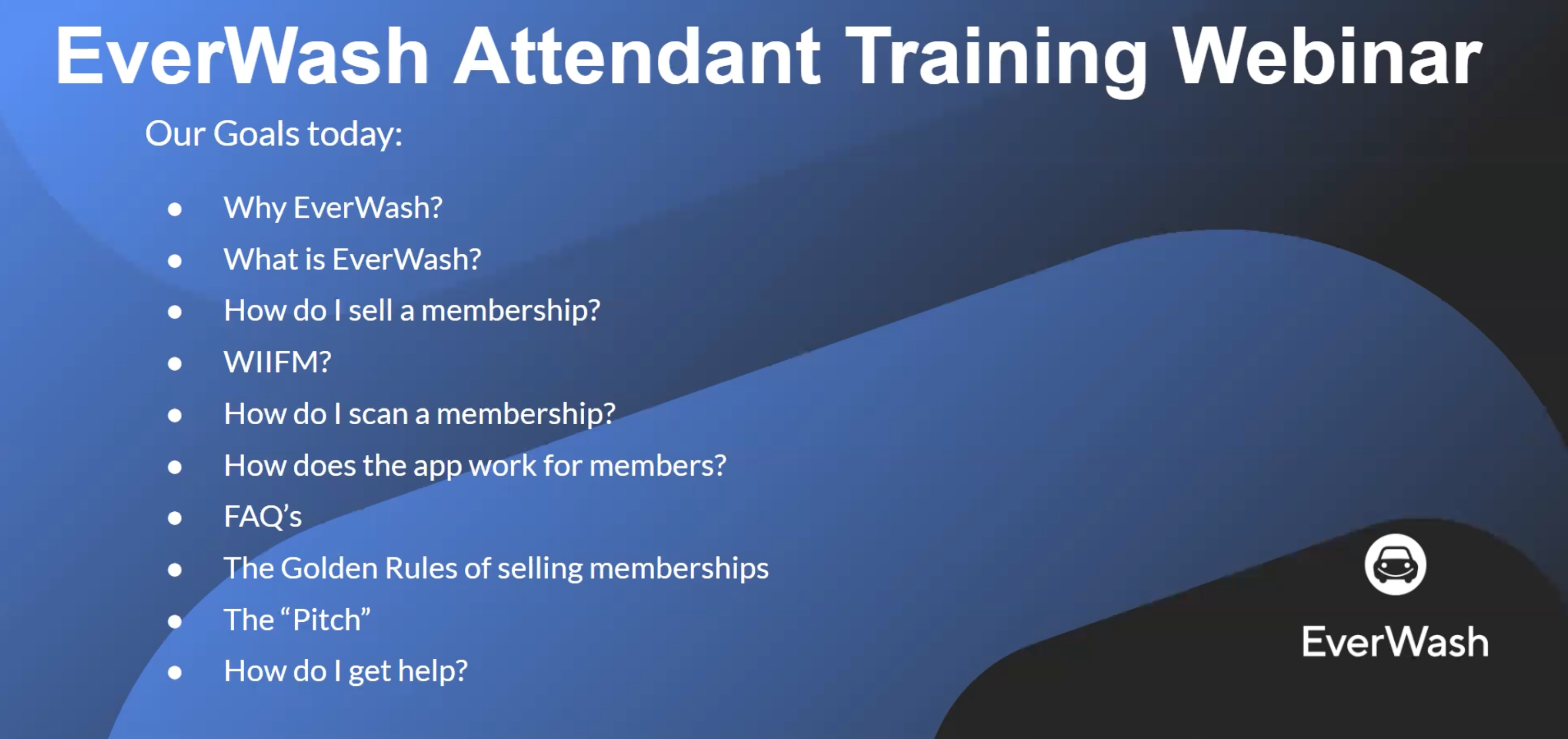 New Attendant Training Webinar