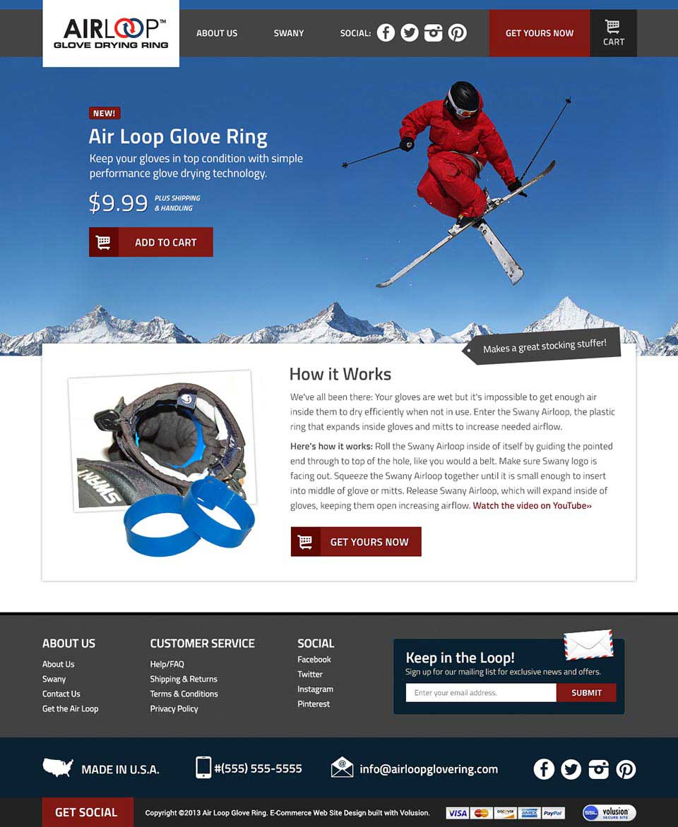 Air Loop Glove Drying Ring