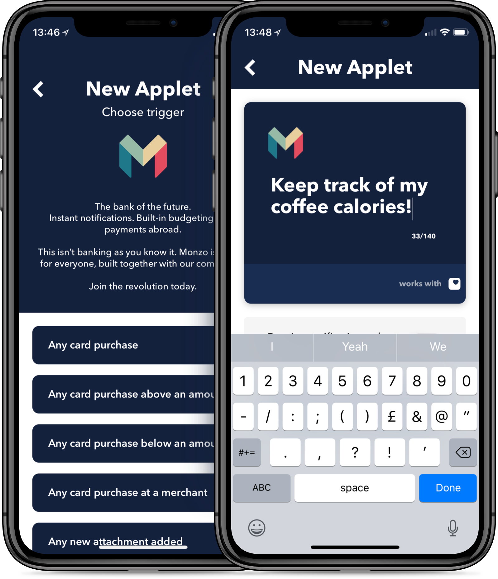 Creating an IFTTT applet