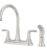 image Pfister Ladera 2-Handle Standard Kitchen Faucet with Optional Side Sprayer in Spot Defense Stainless Steel
