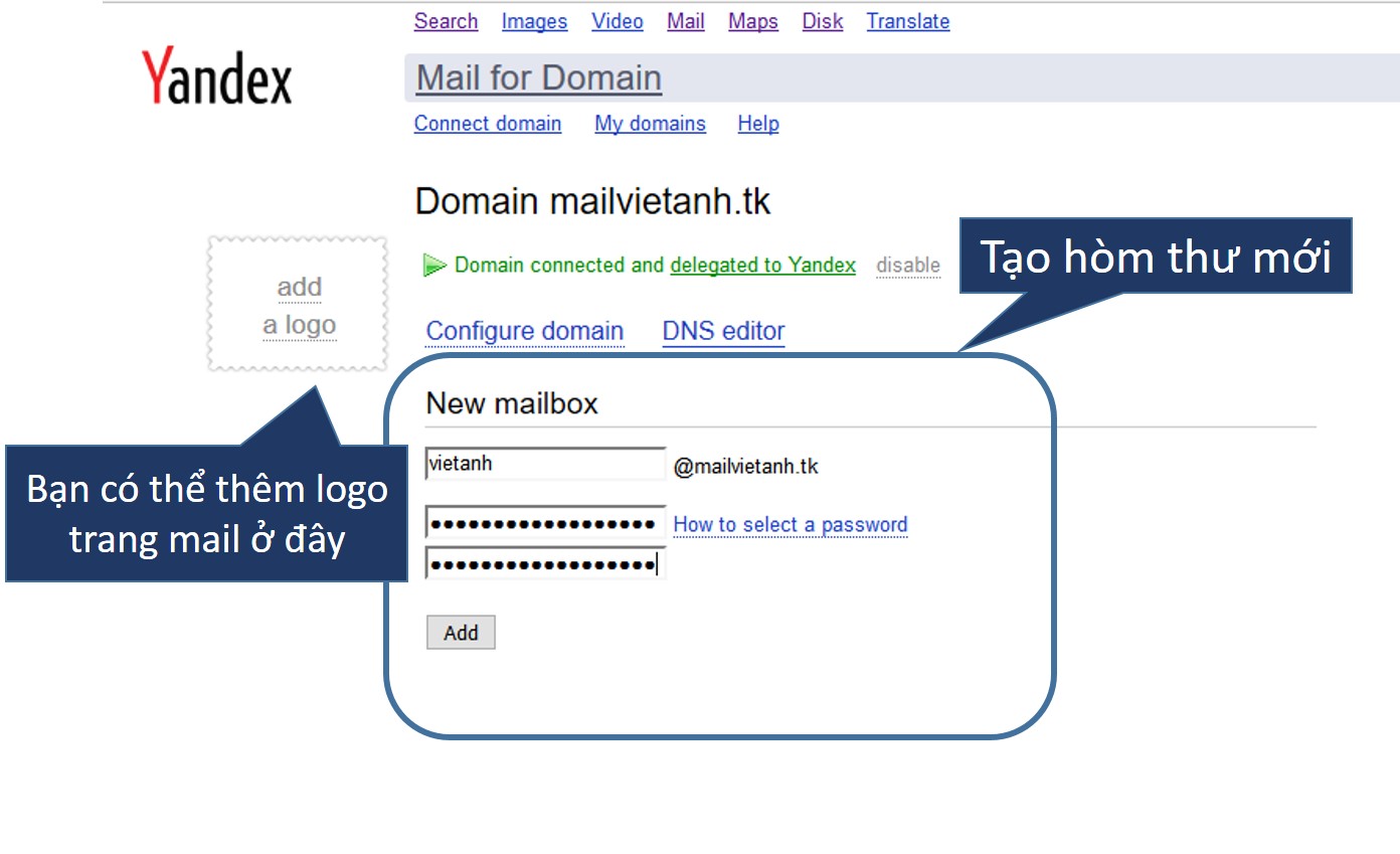 Email tên miền riêng